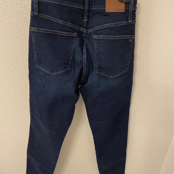 MADEWELL NEW! 10” High Rise Skinny Dark Wash Size 30 - Picture 2 of 7